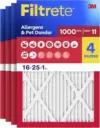 4-Pack Filtrete Allergen Defense 1000 MPR Air Filters for $23