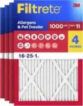 4-Pack Filtrete Allergen Defense 1000 MPR Air Filters for $23