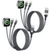 2-Pack 5′ Firsting 3-in-2 Multi Charging Cable for $8.99