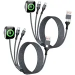 2-Pack 5′ Firsting 3-in-2 Multi Charging Cable for $8.99