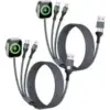Firsting 3-in-2 Multi-Charging Cable with iWatch Charger (2-Pack) for $8.99