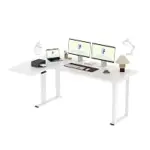 Flexispot 71″ x 43″ L-Shaped Electric Standing Desk – $294.49