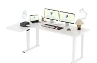 Flexispot 71″ x 43″ L-Shaped Electric Standing Desk – $294.49