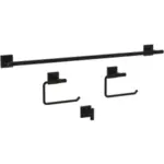 Franklin Brass Nash 4-Piece Bathroom Fixture Set in Matte Black for $19