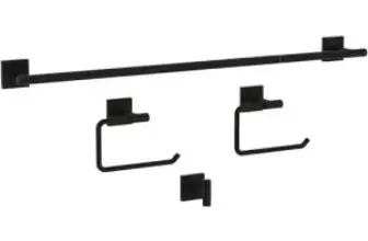 Franklin Brass Nash 4-Piece Bathroom Fixture Set in Matte Black for $19