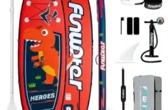 FunWater 7’11” Inflatable Stand-Up Paddle Board with Accessories for $80