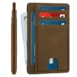Furid Men’s Slim Genuine Leather RFID Blocking Wallet – Only $4.99