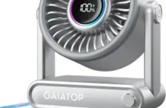 Gaiatop 6000mAh 5-Speed Rechargeable Desk Fan Now $12