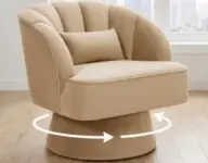 GarveeHome Modern 360° Swivel Velvet Barrel Accent Armchair for $96