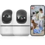Gbiut 2K 5G & 2.4G WiFi Indoor Security Camera 2-Pack for $18.99