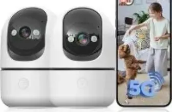 Gbiut 2K 5G & 2.4G WiFi Indoor Security Camera 2-Pack for $18.99