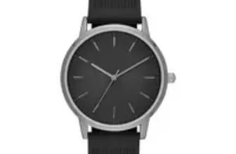 GEORGE Men’s Gunmetal Watch with Black Dial and Silicone Band for $4.00