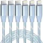 Gherel 6ft USB-C to Apple MFi Lightning Cable 3-Pack for $3.99