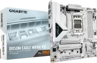 GIGABYTE B850M Eagle WIFI 6E ICE AMD AM5 mATX Motherboard for $127