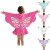 Girls’ Butterfly Zip-Up Hooded Beach Towel Wraps with Pockets for $3.99