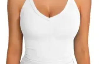 GKBK V-Neck Racerback Ribbed Women’s Tank Top for $5.39