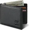 Gostwo Men’s Slim Bifold Leather Wallet with ID Window for $4.99