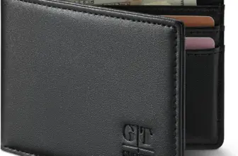Gostwo Men’s Slim Bifold Leather Wallet with ID Window for $4.99