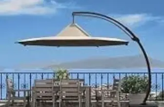 Greenvines 11′ 360-Degree Patio Offset Cantilever Umbrella with Base for $154.99
