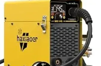 Haxiaoer 145 MIG Welder with LED Display for $64.49