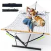 Heavy Duty Double Size Hammock with Metal Stand for $89.99
