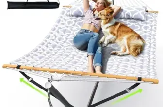 Heavy Duty Double Size Hammock with Metal Stand for $89.99