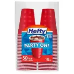 Hefty 18 Ounce Plastic Party Cups – 100 Count for $5.84