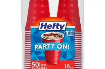 Hefty 18 Ounce Plastic Party Cups – 100 Count for $5.84