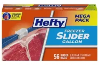 56-Count Hefty Slider Gallon Freezer Storage Bags for $6.08