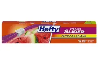 Hefty Slider Jumbo Storage Bags 2 x 12-Count 2.5-Gallon for $5.90