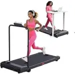HevGlrm 3.0HP Under Desk Walking Pad Treadmill with Incline for $99.99