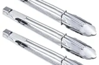 Hinmay 12-Inch Stainless Steel Serving Tongs for $8.99