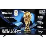 Hisense 65-Inch U6 Pro Series Mini-LED 4K UHD HDR Smart TV for $749.99