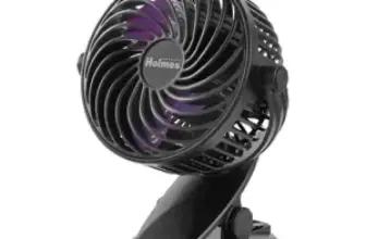 Holmes 4″ Clip-On USB-C Rechargeable Personal Fan for $8.50