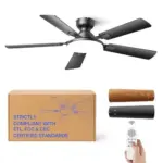 Homelist 52″ Flush Mount Ceiling Fan with LED for $77.99