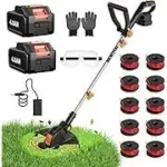 Hortihub 9000RPM Cordless Weed Wacker with 2x 4000mAh Batteries for $41.99