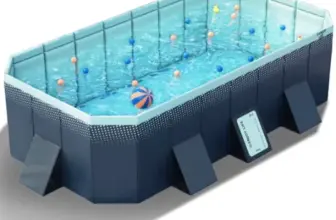 Hurber Foldable Swimming Pool 113″ x 66″ x 20″ for $97.99