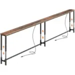 102.4″ Huuger Height Adjustable Sofa Table with Power Outlets for $79.99