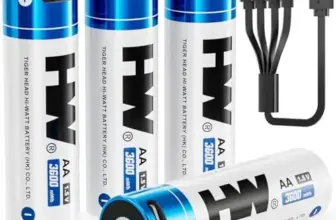 HW 4-Pack 3600mWh Rechargeable AA Lithium Batteries with USB-C Fast Charging for $9.49