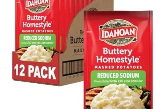 Idahoan Reduced Sodium Buttery Homestyle Mashed Potatoes, 4 Ounce (Pack of 12) for $11.88