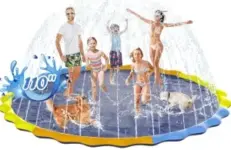 Instraella 110″ Splash Pad Non-Slip Sprinkler Mat for $27