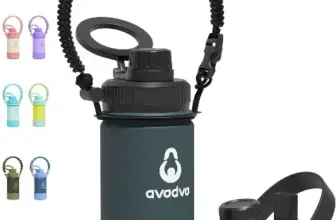 Insulated 12oz Water Bottle with Two Lids for $4.99