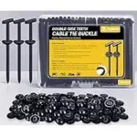 JingJinYY Aymier 120 Pcs Heavy-Duty Nylon Cable Tie Buckles for $4.99