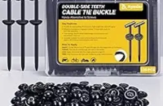 JingJinYY Aymier 120 Pcs Heavy-Duty Nylon Cable Tie Buckles for $4.99