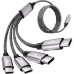 Jogrytece 4-in-1 USB-C Splitter Multi Charging Cable for $4.99