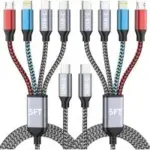 Jogrytece 5ft 4-in-1 USB-C Multi Charging Cable (2-Pack) for $5.69