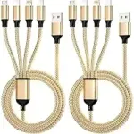 2-Pack Jogrytece 4-in-1 Dual Type-C Charging Cable – $6.99