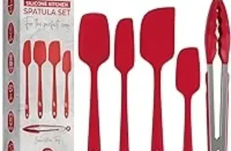 Kaluns 5-Piece Silicone Kitchen Spatula and Tongs Set for $7.99