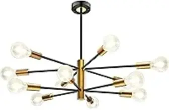 KEILAIMO Modern 12-Light Adjustable Sputnik Chandelier for $35.99
