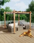 KYBOLT 10′ x 10′ Outdoor Pergola with Retractable Canopy for $199.99